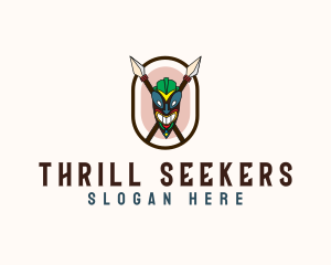 Spear Tribal Tiki  logo design