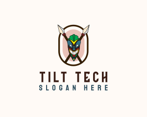 Spear Tribal Tiki  logo design