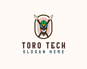 Spear Tribal Tiki  logo design