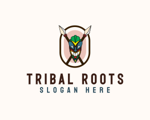 Tribal - Spear Tribal Tiki logo design