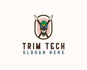 Spear Tribal Tiki  logo design