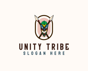 Tribe - Spear Tribal Tiki logo design