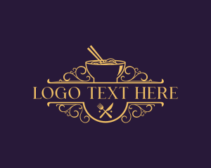 Fine Dining - Fancy Noodle Restaurant logo design