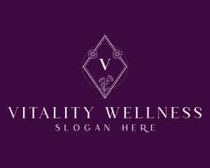 Diamond Floral Wellness Spa logo design