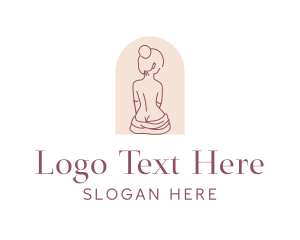 Lineart - Sexy Nude Woman logo design