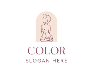 Yoga - Sexy Nude Woman logo design