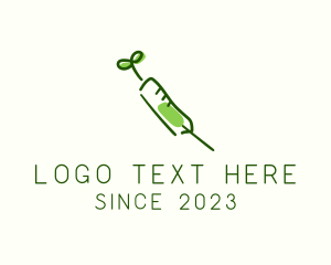 Anesthesia - Natural Medical Syringe logo design