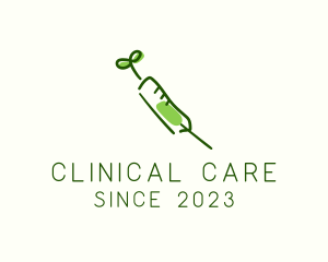 Natural Medical Syringe logo design