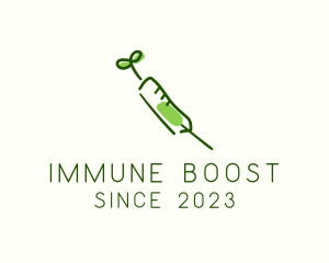 Natural Medical Syringe logo design