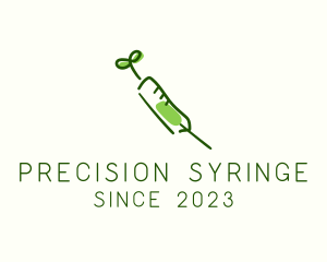 Natural Medical Syringe logo design