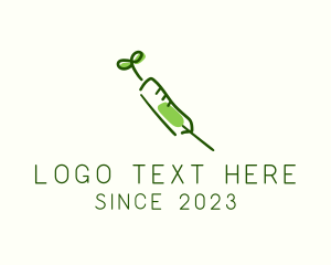 Medication - Natural Medical Syringe logo design