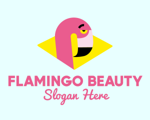 Flamingo - Pink Flamingo Bird logo design