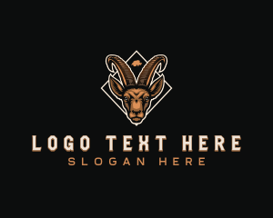 Map - Switzerland Ibex Animal logo design