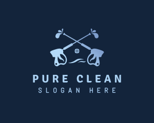 Clean House Pressure Washer logo design