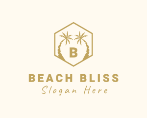 Beach Palm Tree logo design