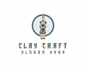 Clay - Chinese Terracotta Soldier Statue logo design