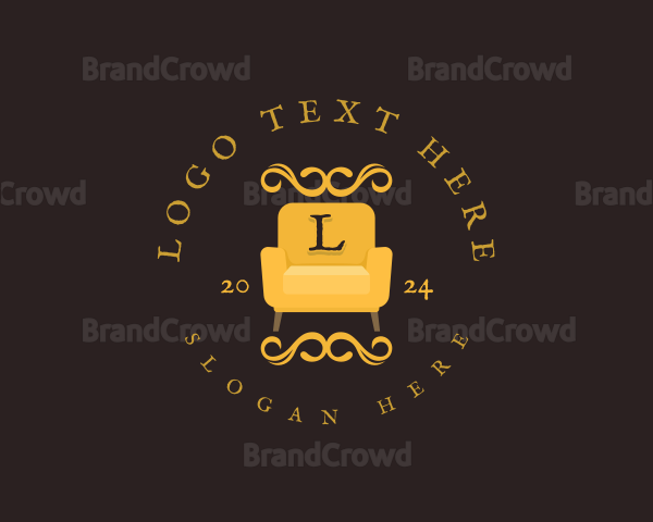 Luxury Couch Chair Logo