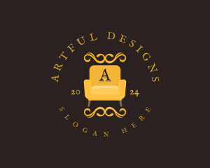 Luxury Couch Chair logo design