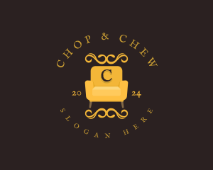 Upholstery - Luxury Couch Chair logo design