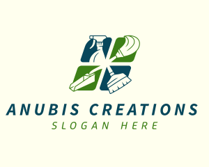 Sanitation Cleaning Housekeeping logo design