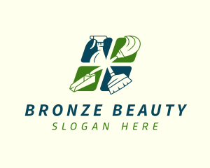 Sanitation Cleaning Housekeeping logo design