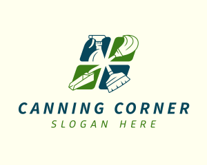 Sanitation Cleaning Housekeeping logo design