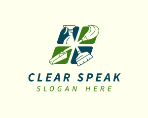 Sanitation Cleaning Housekeeping logo design