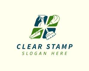 Sanitation Cleaning Housekeeping logo design