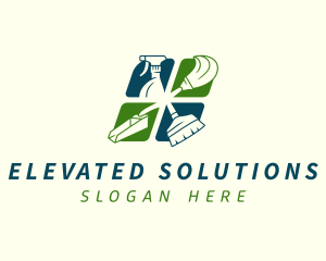 Sanitation Cleaning Housekeeping logo design