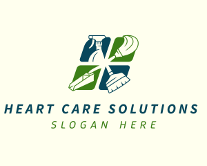 Sanitation Cleaning Housekeeping logo design