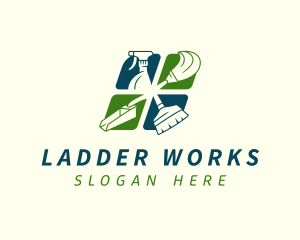 Sanitation Cleaning Housekeeping logo design