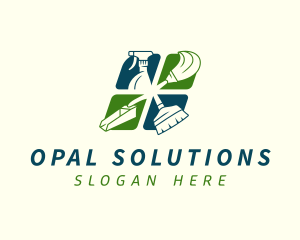 Sanitation Cleaning Housekeeping logo design