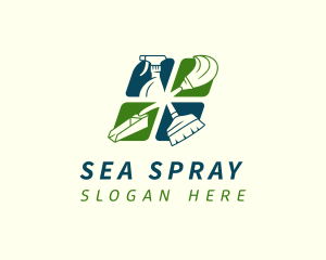 Sanitation Cleaning Housekeeping logo design