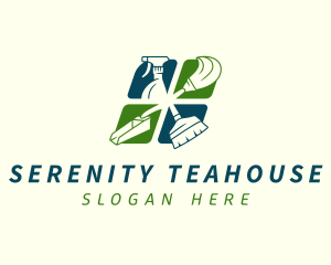 Sanitation Cleaning Housekeeping logo design