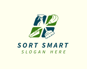 Sanitation Cleaning Housekeeping logo design