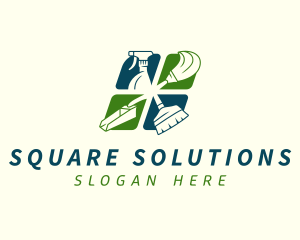 Sanitation Cleaning Housekeeping logo design