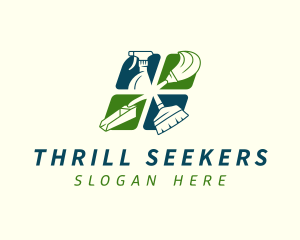 Sanitation Cleaning Housekeeping logo design