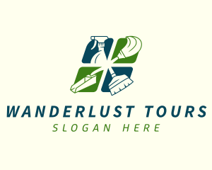 Sanitation Cleaning Housekeeping logo design