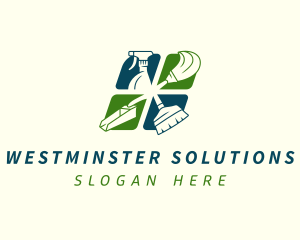 Sanitation Cleaning Housekeeping logo design