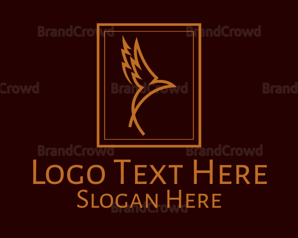 Bronze Flying Bird Logo