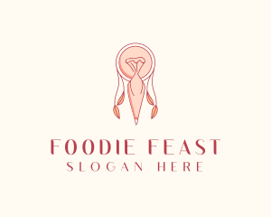 Pastry Baking Pipe  logo design