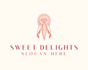 Pastry Baking Pipe  logo design