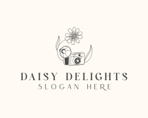 Daisy - Camera Photography Flower logo design