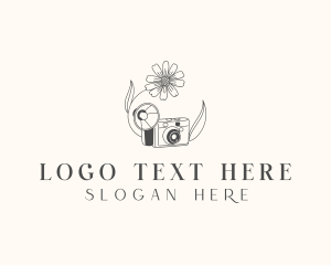 Photography - Camera Photography Flower logo design