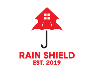Umbrella - Red House Umbrella logo design