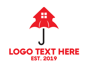 Property Services - Red House Umbrella logo design