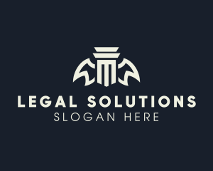 Law - Law School Wings logo design