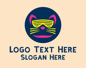 Pet Lover - Cool Cat Sunglasses logo design