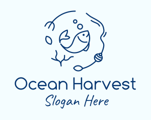 Aquaculture - Ocean Fish Lure logo design