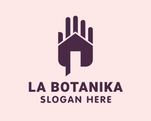 Orphanage - Purple House Hand logo design